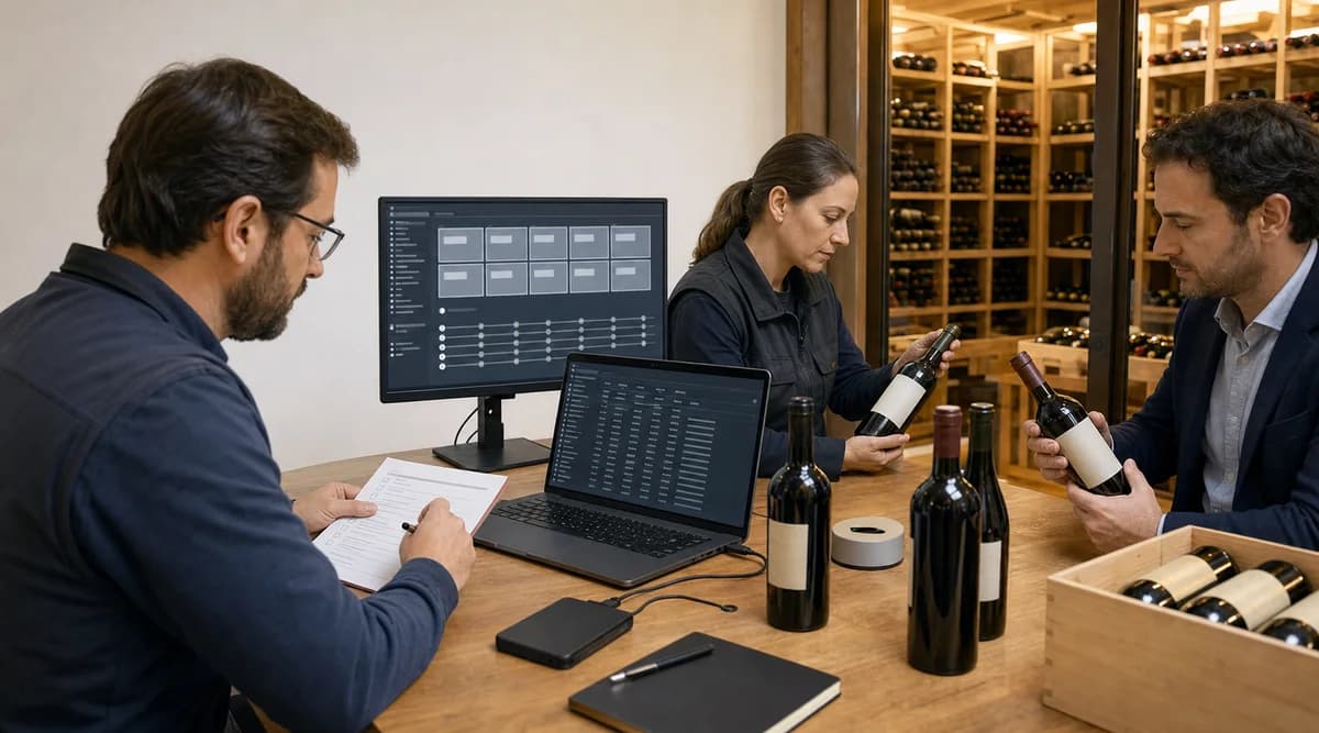Equipo valida registros, movimientos, fotografías y botellas durante una restauración de prueba