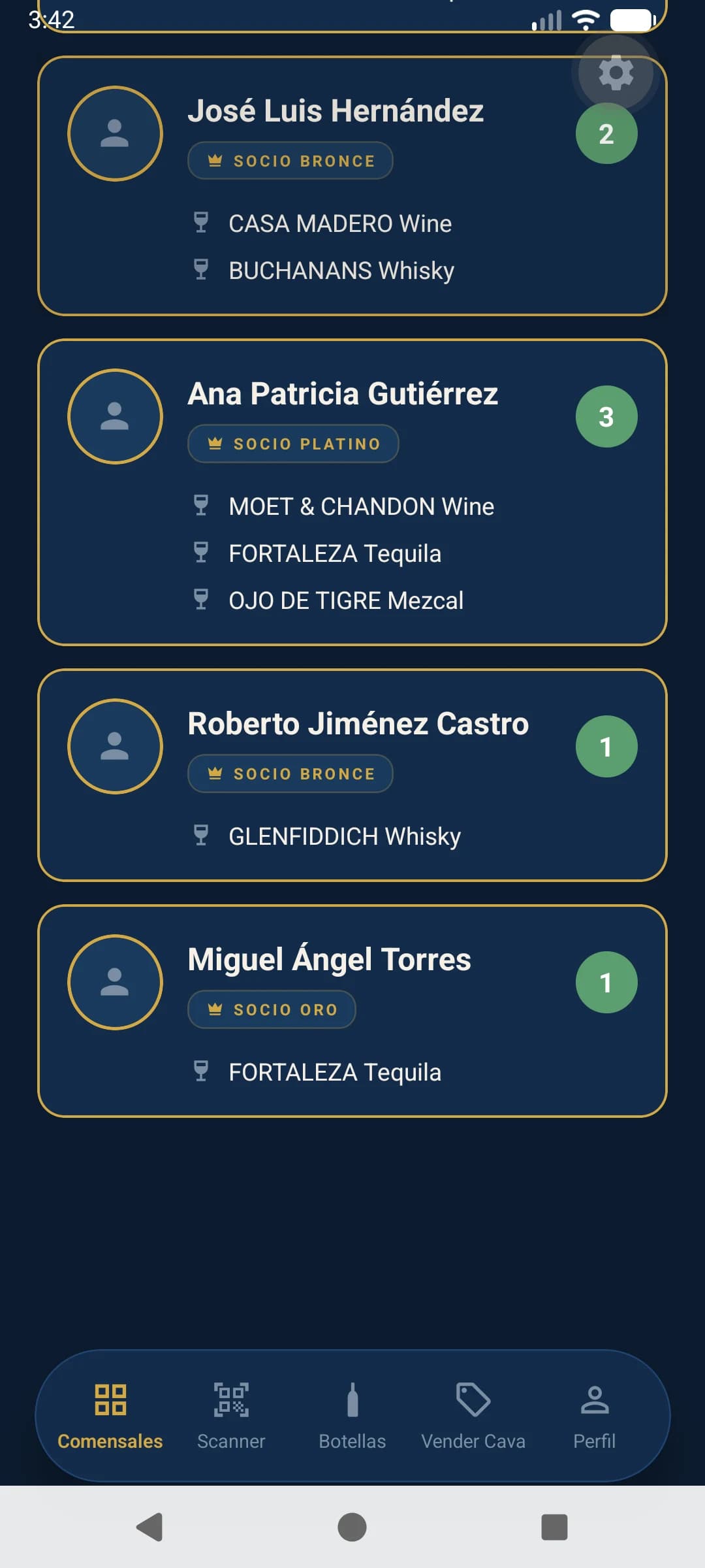 Pantalla de inicio de la app del equipo de Kavasoft