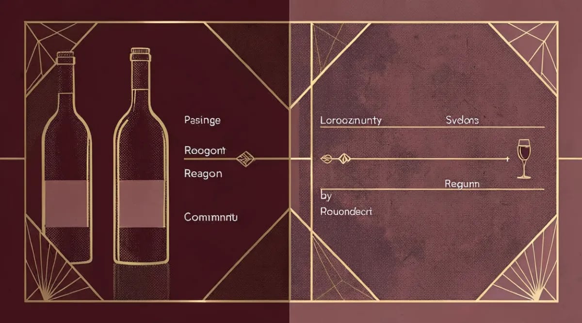 Copas de vino alineadas para cata vertical con diferentes añadas