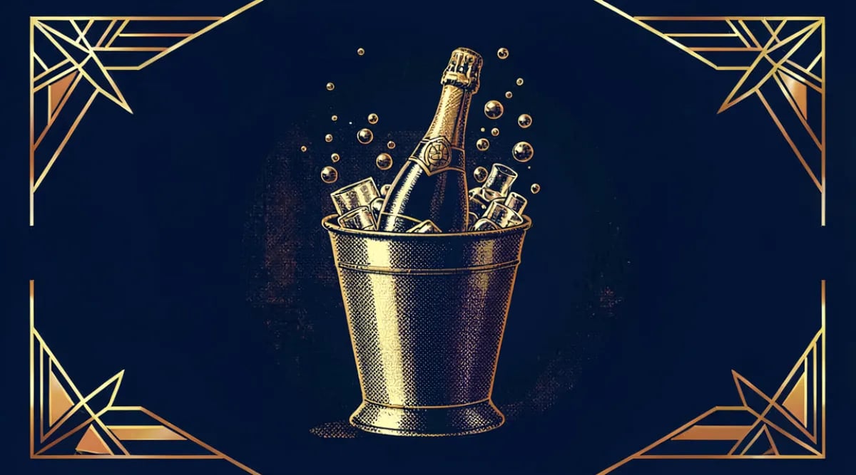 Cava privada con botellas de champagne en racks especiales a temperatura controlada