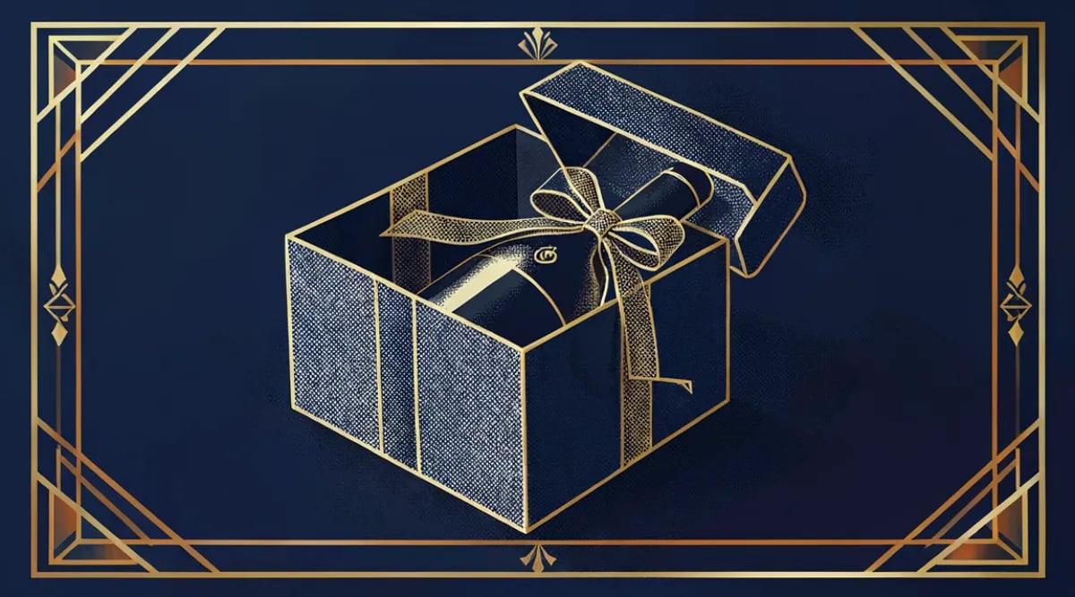 Gift card elegante para membresía de cava privada con diseño premium