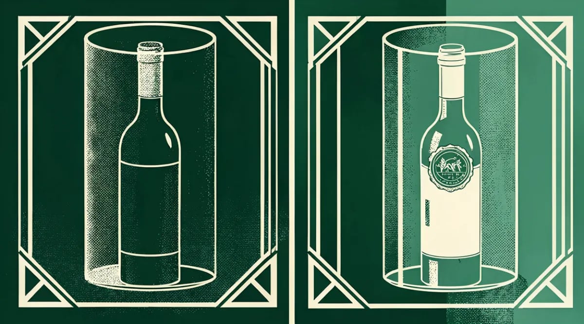 Diferentes tipos de corchos y tapones de vino sobre una mesa de madera