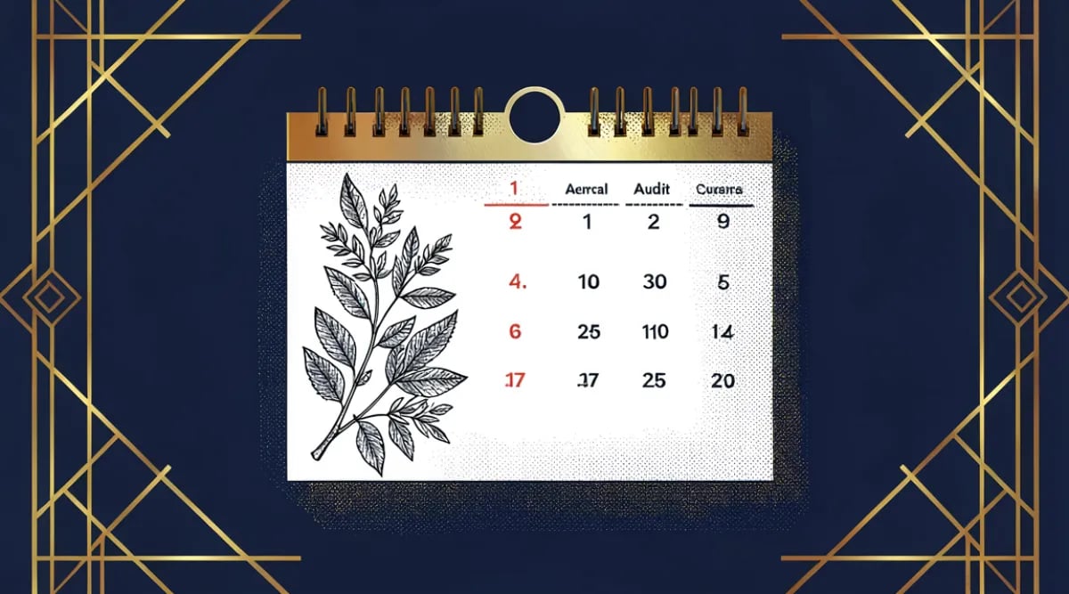 Calendario de auditorías de cava con frecuencia recomendada