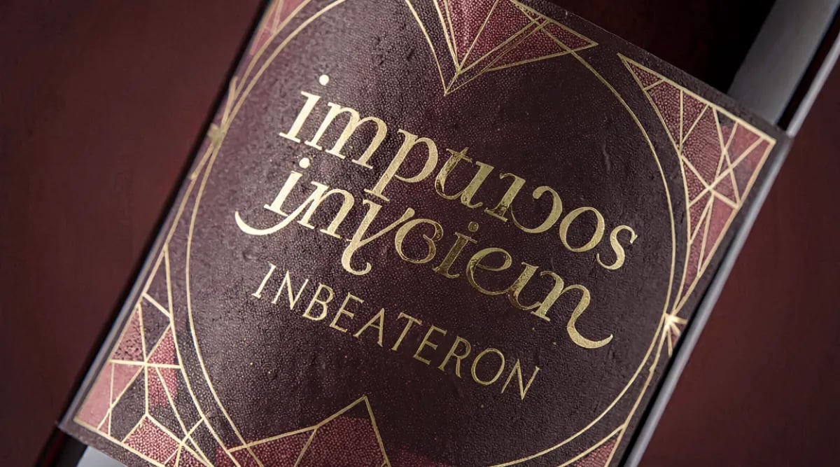Calculadora y documentos fiscales junto a botellas de vino de colección en un escritorio