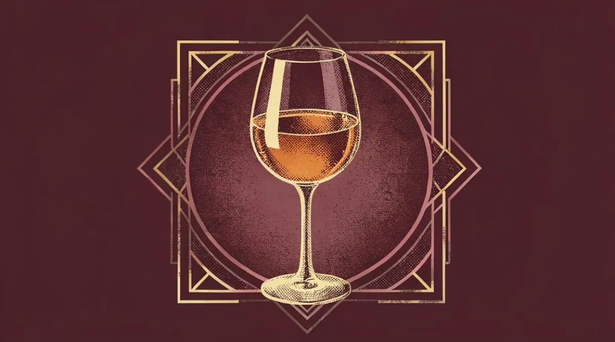 Vin Jaune del Jura copa ámbar con queso Comté
