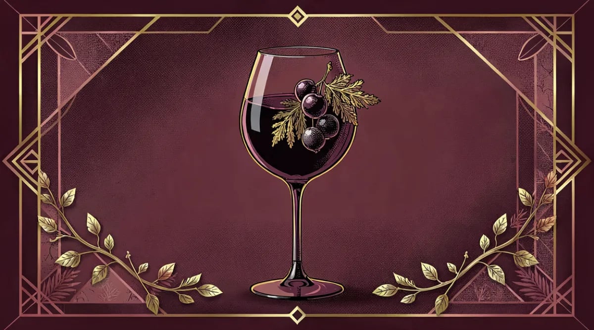 Rack de cordero con romero y copa de Cabernet Sauvignon