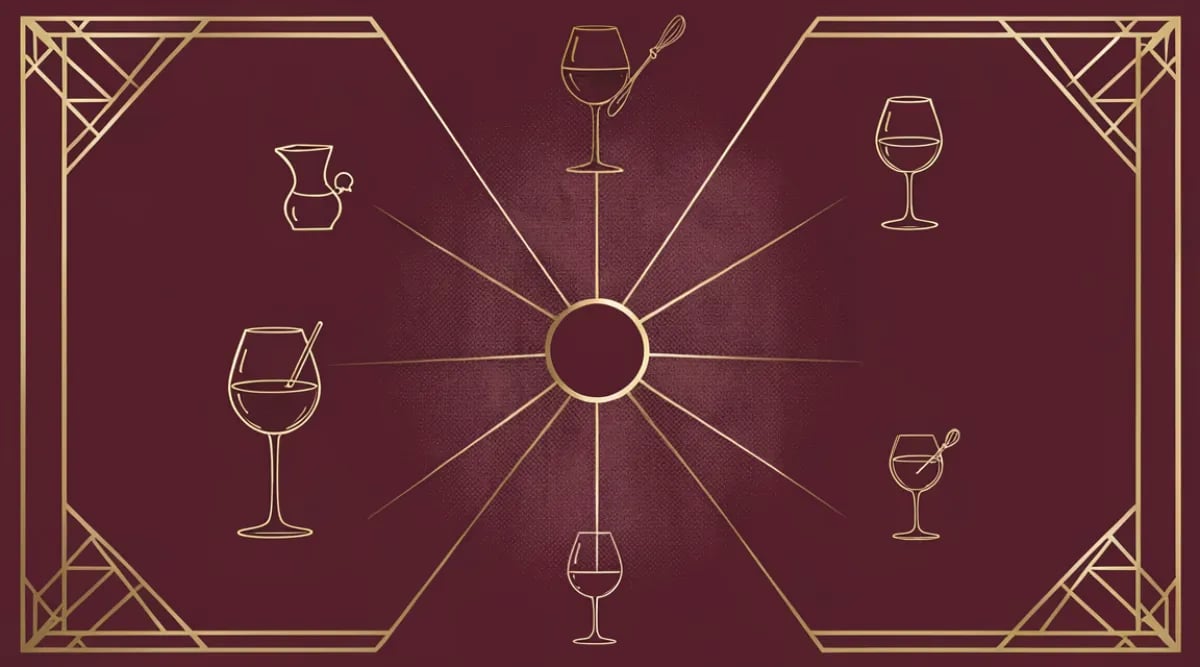 Experiencia de maridaje multisensorial con iluminación ambiental y copa de vino