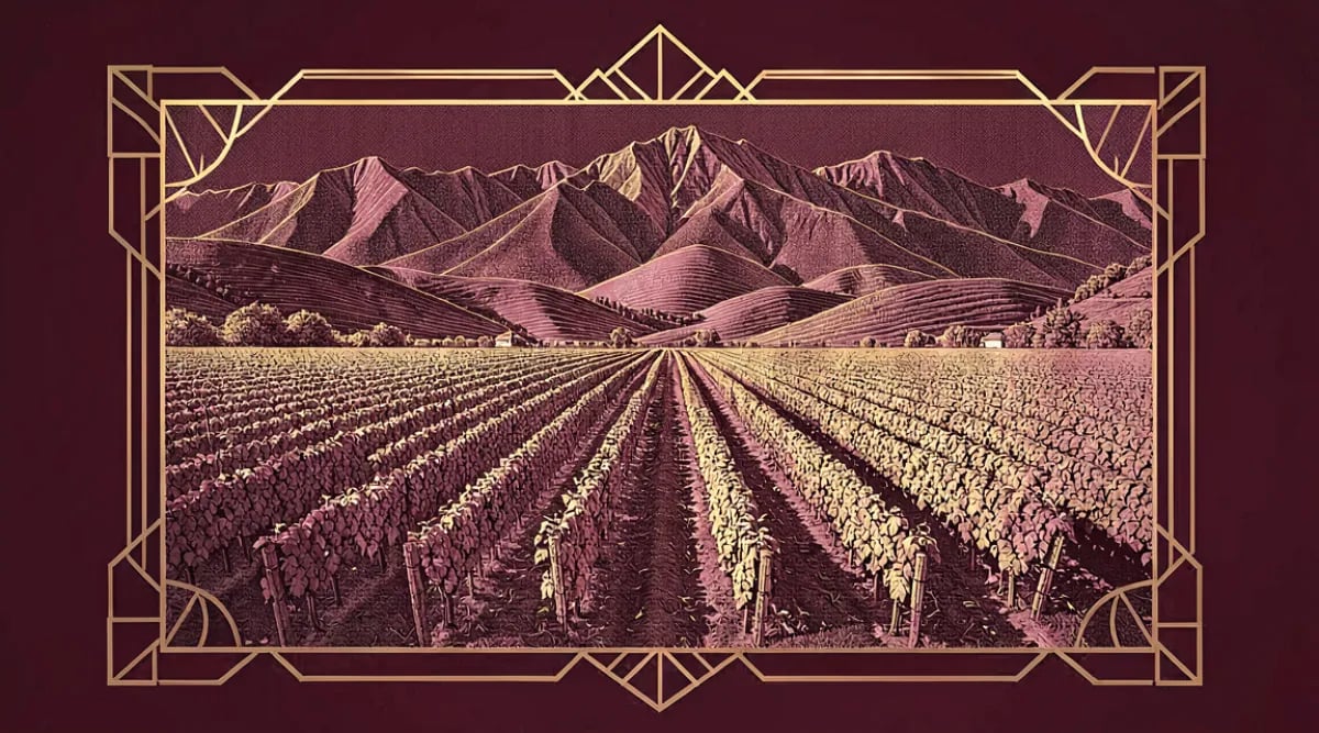 Viñedos de Mendoza Argentina con Andes