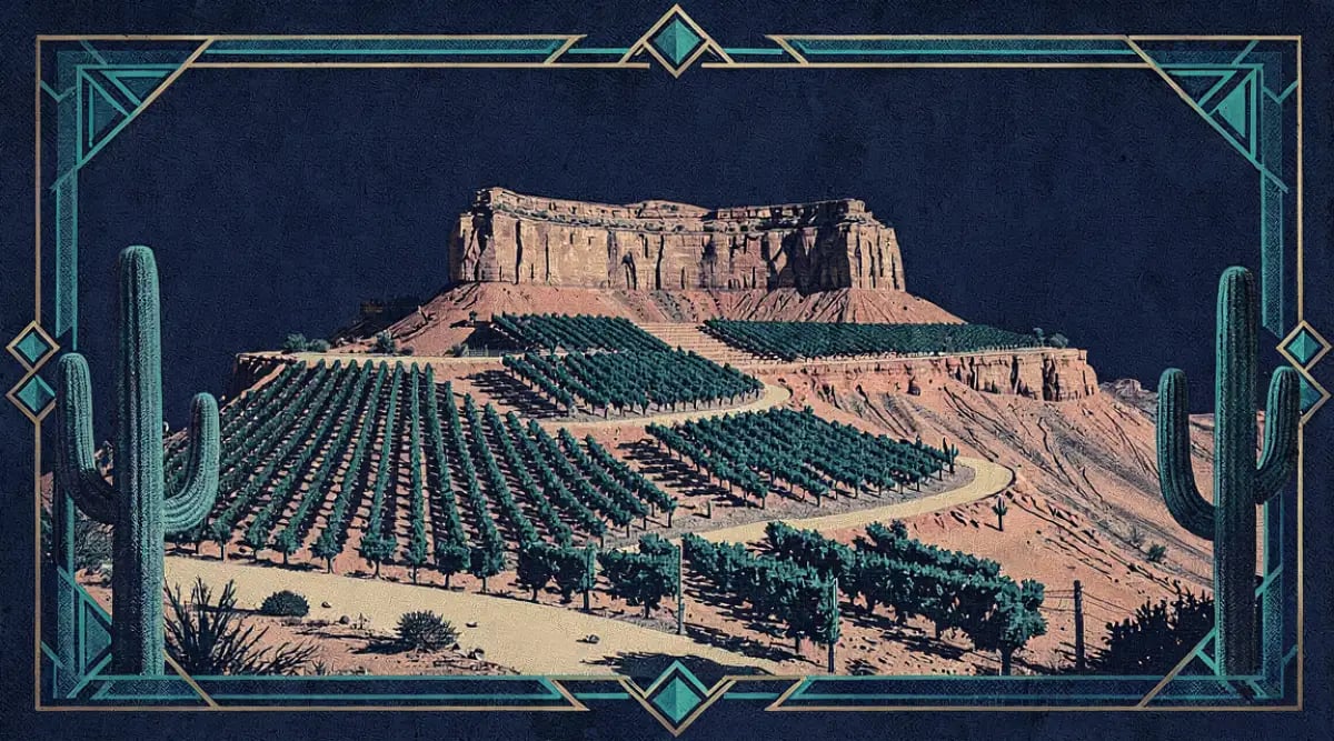 Viñedos en el altiplano de San Luis Potosí