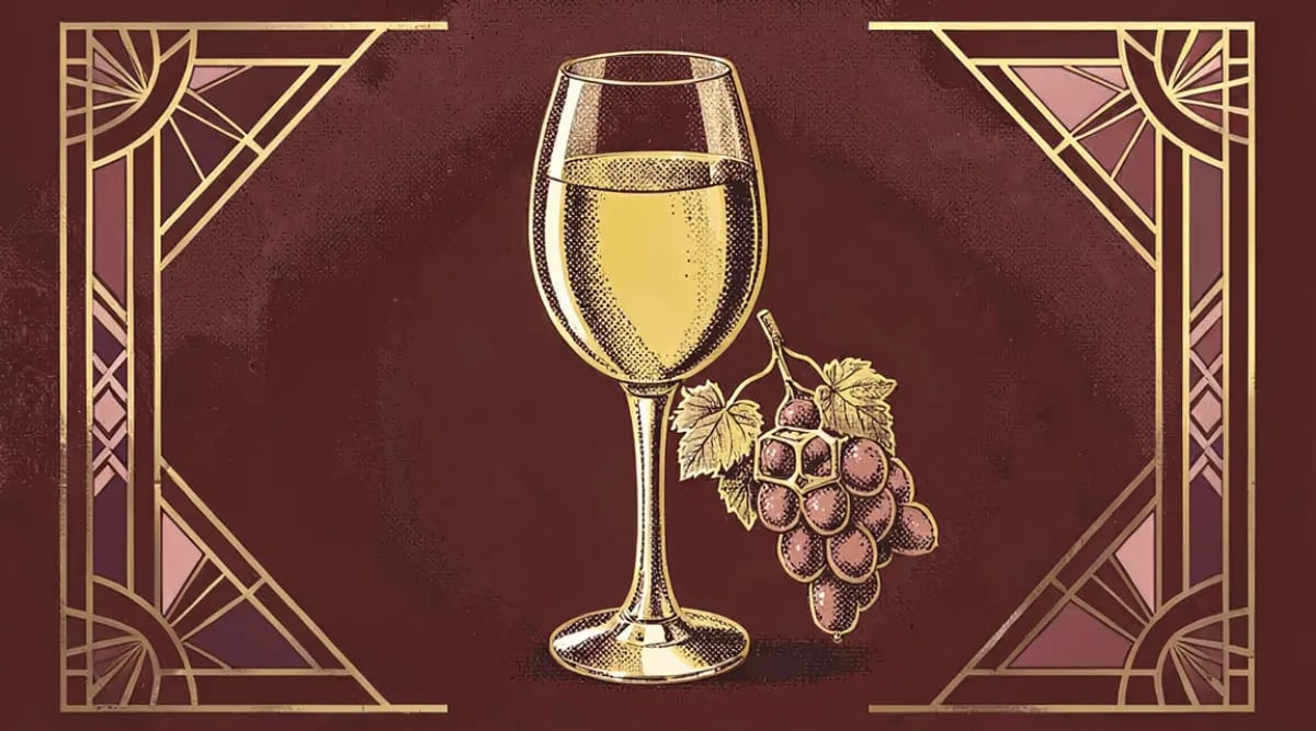 Copa de Sauternes dorado vino dulce de Francia