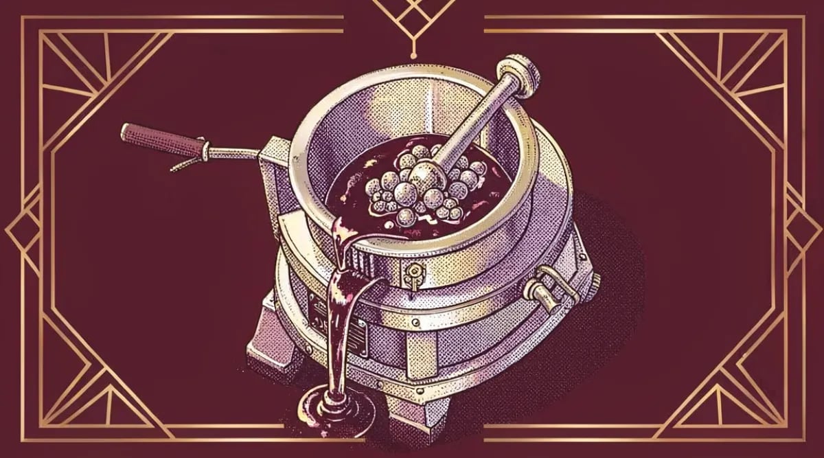 Ilustración editorial para el artículo: Vinos sin uvas: las bebidas alternativas que llegan