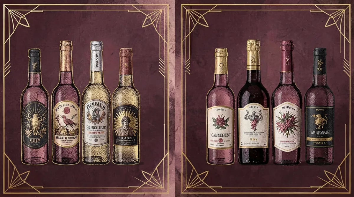 Mesa de cena romántica con dos copas de vino mexicano tinto y velas