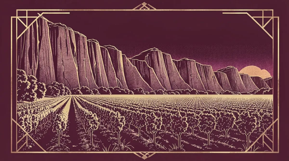 Viñedos del Columbia Valley Washington State con paisaje semidesértico y cielo amplio