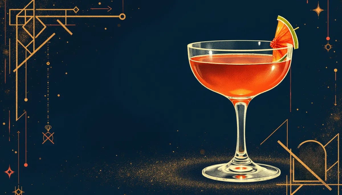 Mezcal Negroni servido en vaso old fashioned con twist de naranja flameado