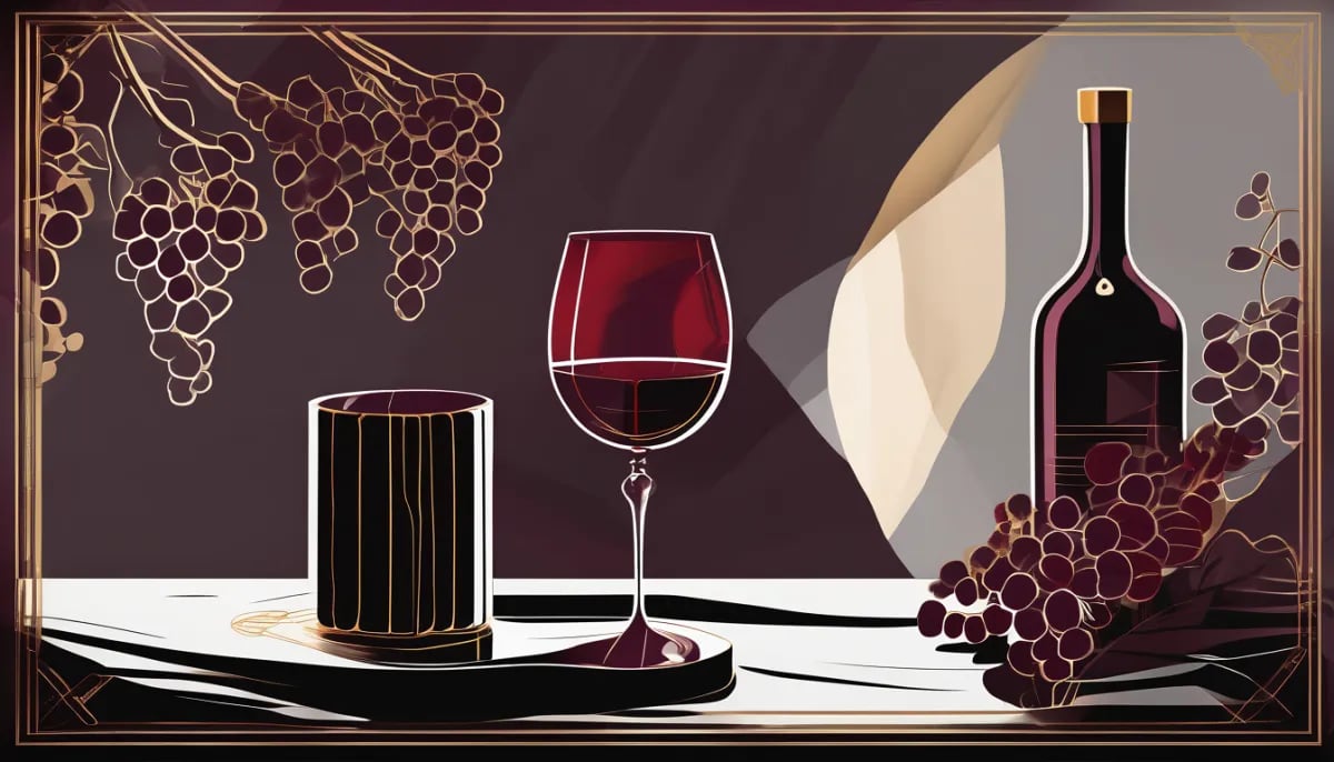 Copa de Pinot Noir junto a copa de Cabernet Sauvignon sobre mesa de madera
