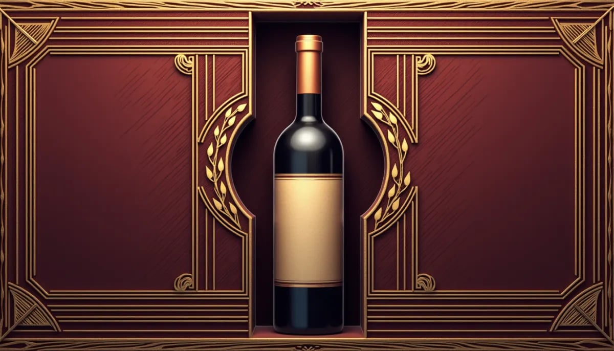 Monitor digital WiFi mostrando temperatura y humedad en una cava de vinos con botellas en rack de madera