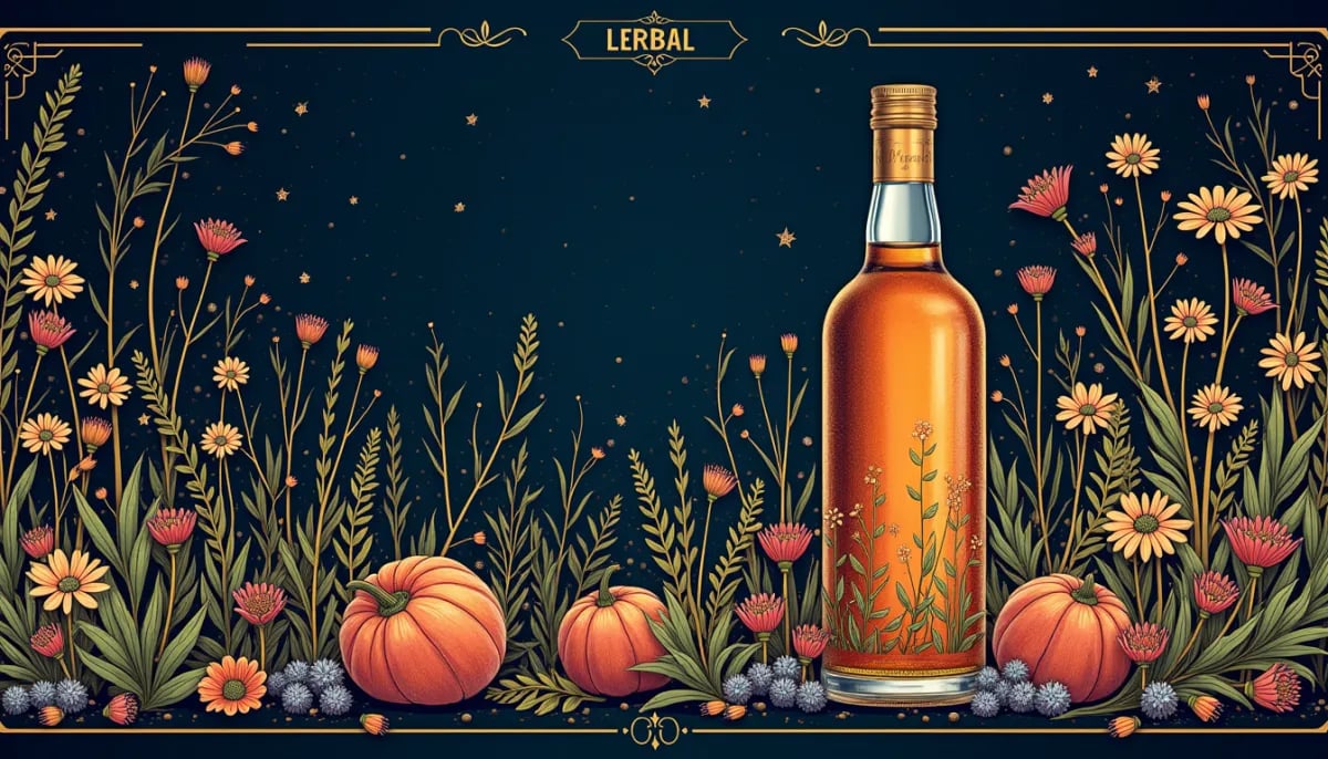 Botella de triple sec junto a cáscaras de naranja y una Margarita servida en copa escarchada