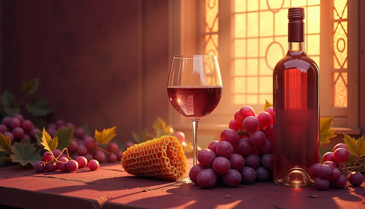 Racimo de uvas congeladas en la vid cubiertas de escarcha invernal al amanecer en viñedo canadiense