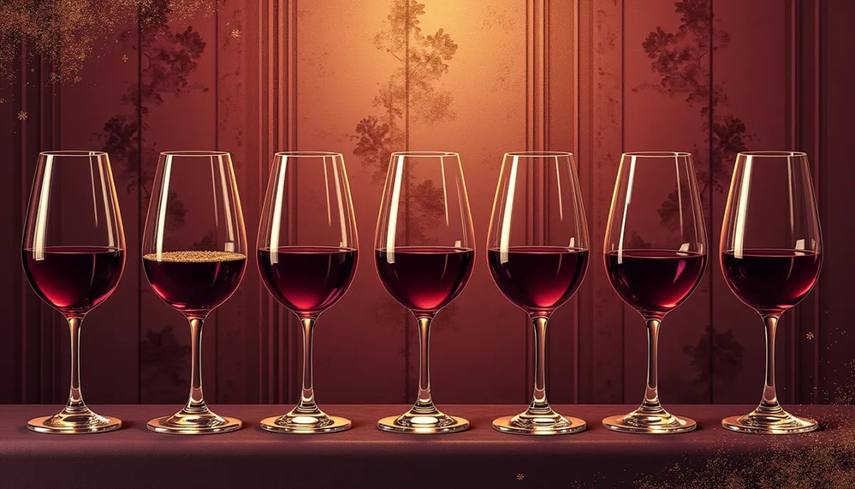 Copa de vino de Oporto Tawny con tonos ámbar junto a botella en bodega del valle del Duero