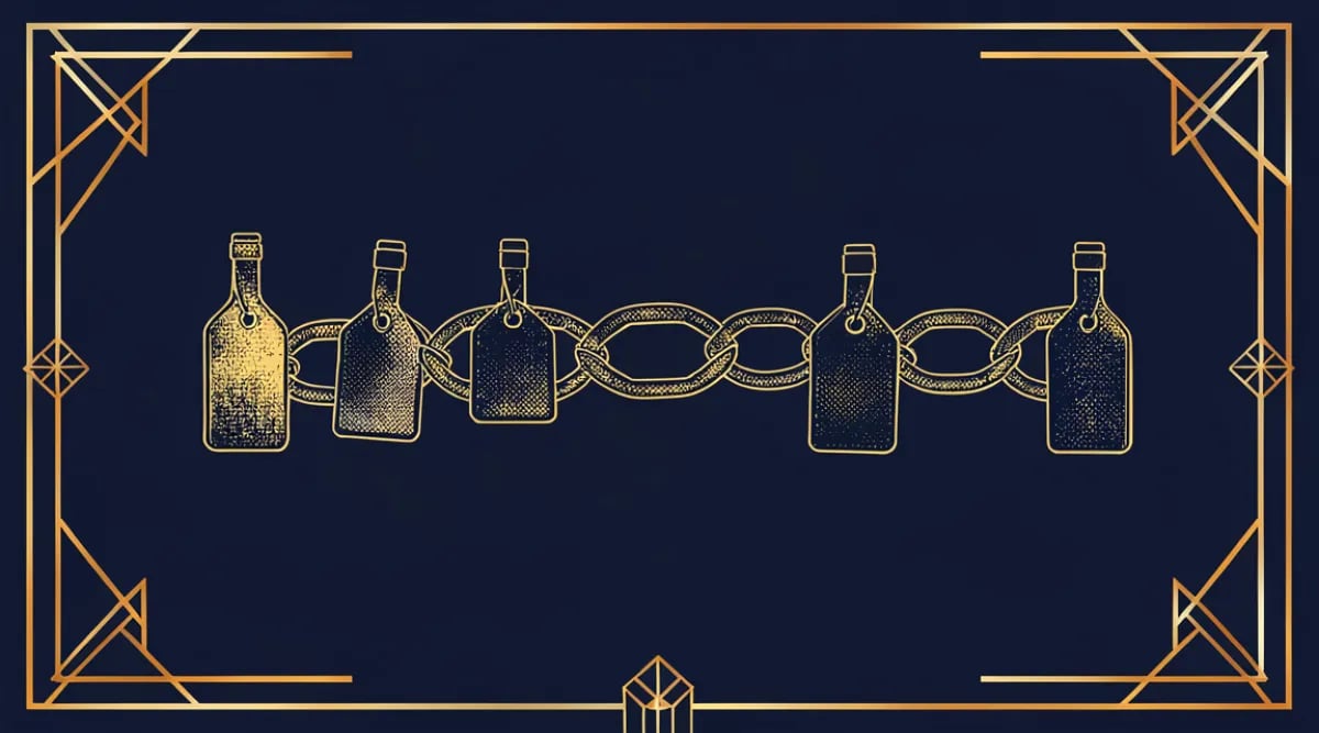 Cadena de custodia aplicada a botellas de vino premium