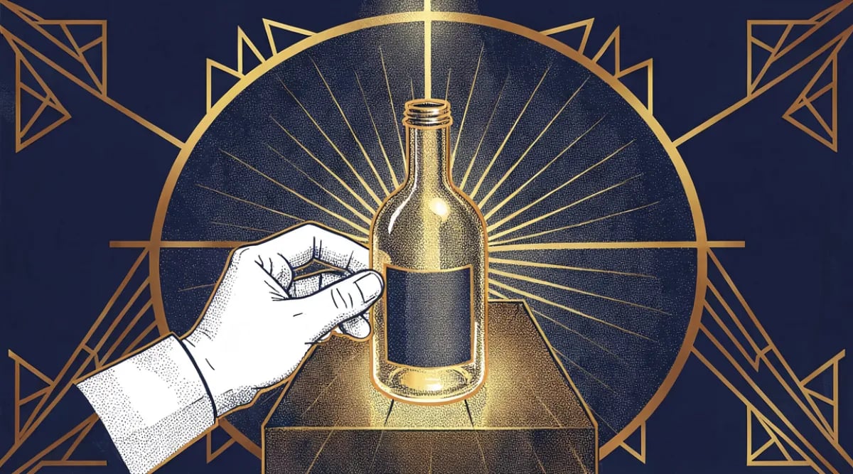 Sommelier evaluando y seleccionando botellas para cava privada de restaurante