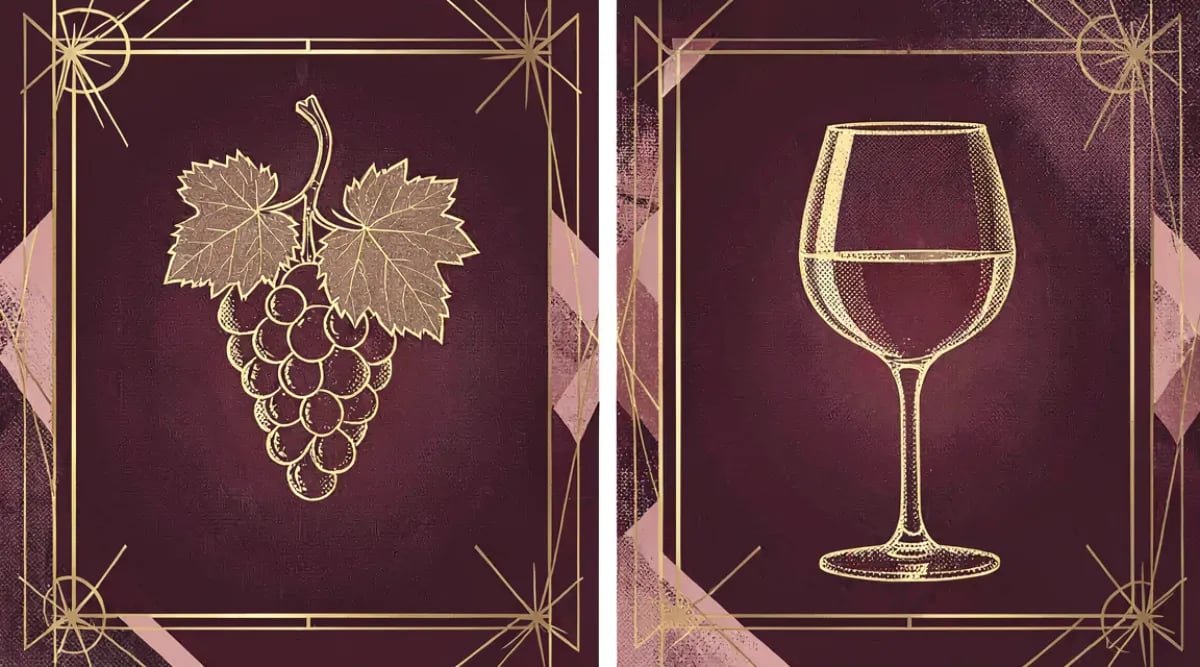 Cava privada con botellas antiguas cubiertas de polvo y un documento de inventario sobre la mesa