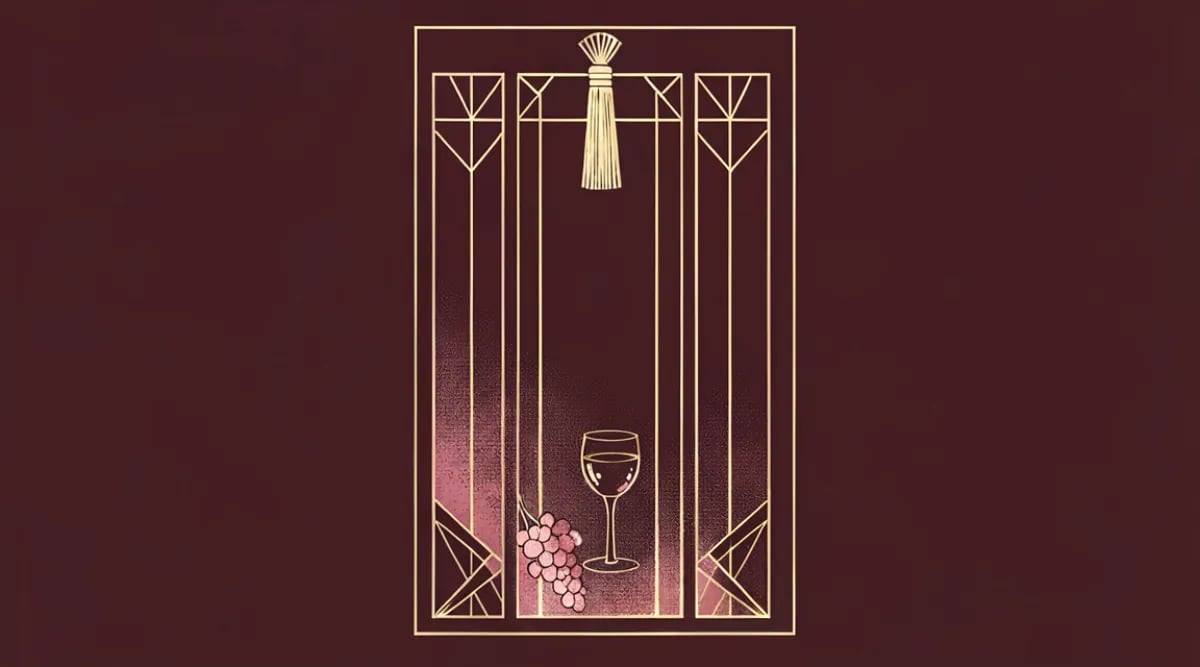 Carta de maridaje en restaurante fine dining con platos y copas de vino