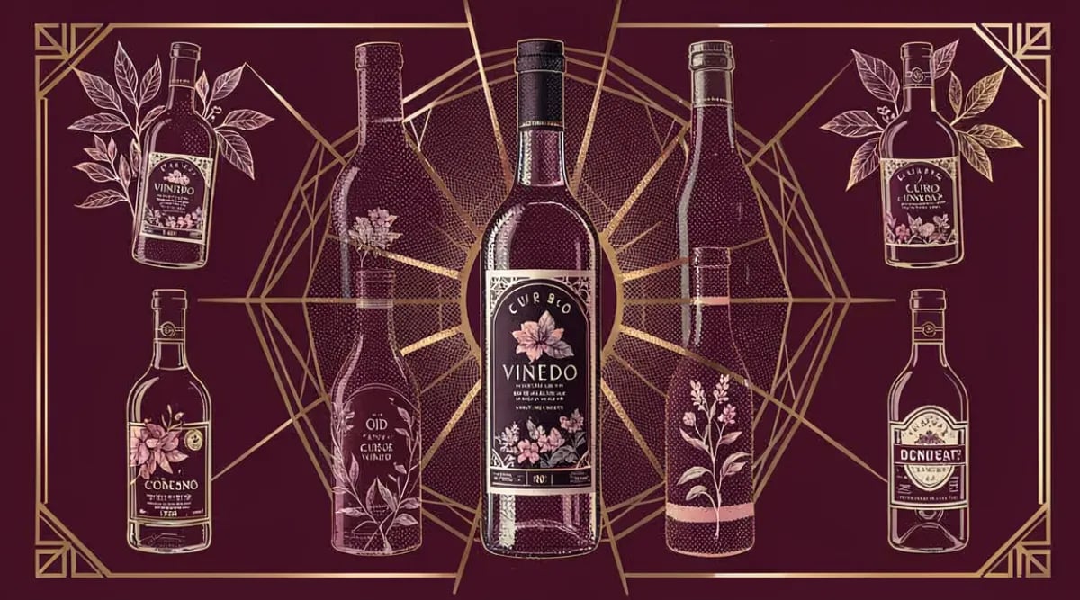 Participantes en curso de vino en viñedo con viticultor explicando el estado de las uvas durante la vendimia