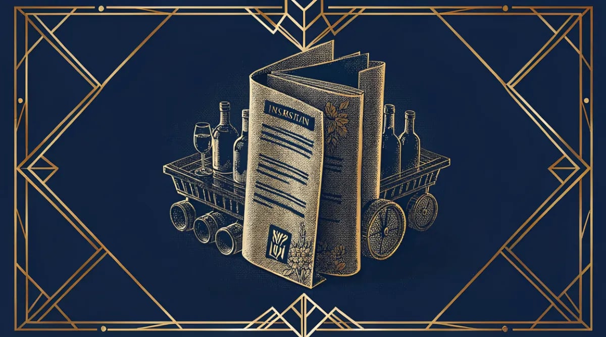 Escudo de proteccion digital sobre estante de vinos premium