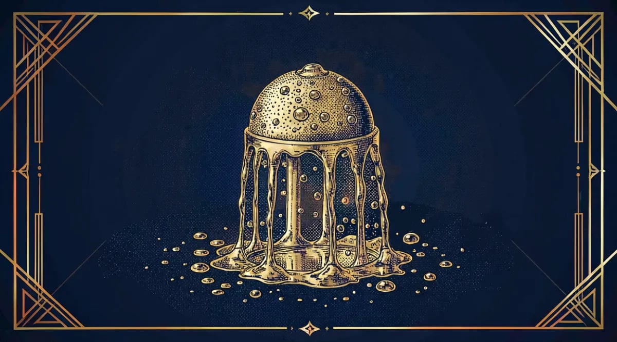 Botella de vino premium con escudo de protección dorado simbolizando seguro