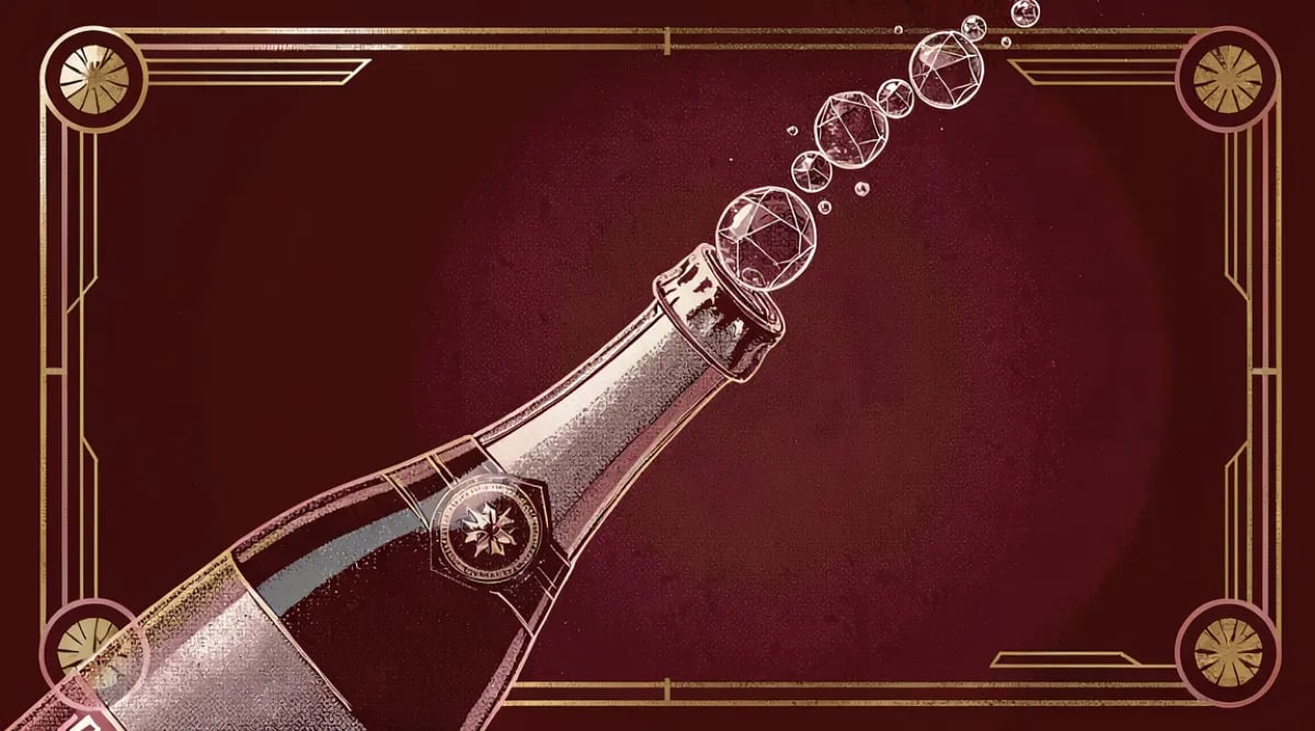 Sommelier ejecutando descorche silencioso de botella de champagne en restaurante fine dining