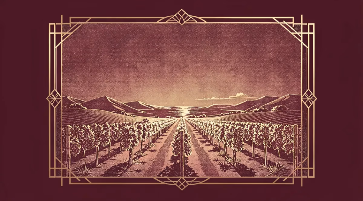 Botellas de vino mexicano premium de Valle de Guadalupe alineadas en una cava de almacenamiento con etiquetas artesanales