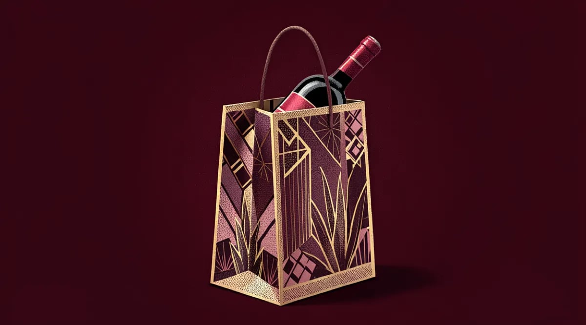 Pantalla de tienda online de vino mexicano con cajas de envío y botellas empacadas