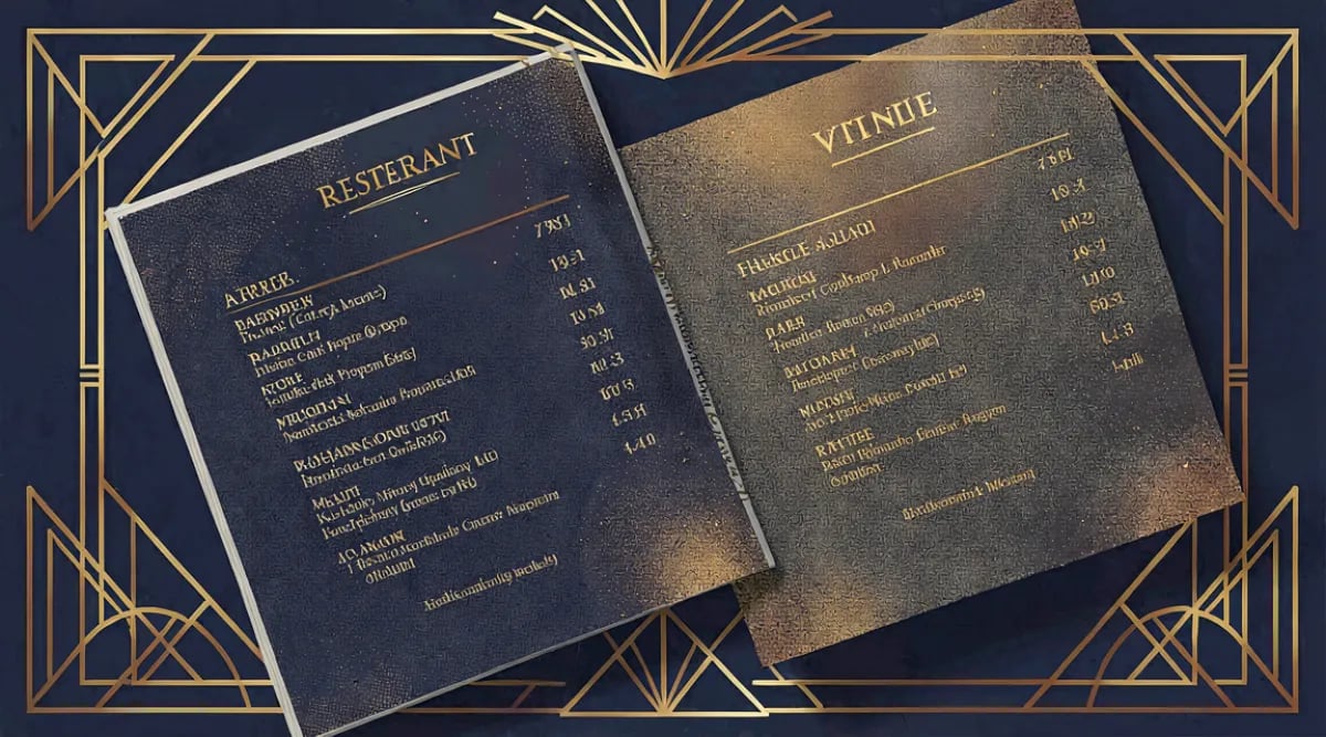 Carta de vinos abierta en restaurante mostrando secciones de vinos mexicanos e importados