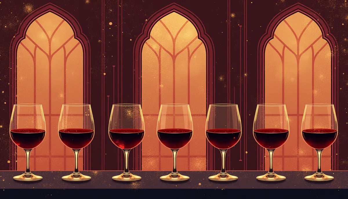 Copa de Fino con tonos pajizos junto a barrica de roble en bodega de Jerez