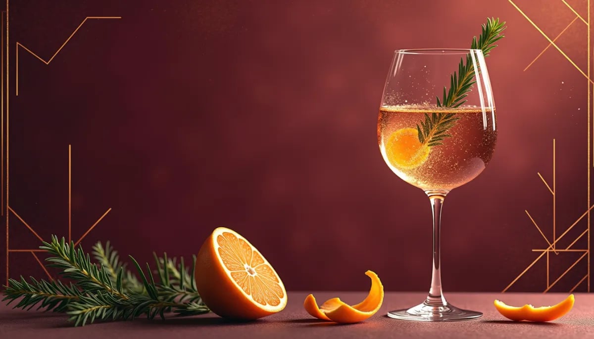 Copa de vino Sauvignon Blanc con reflejos verdosos junto a racimo de uvas verdes